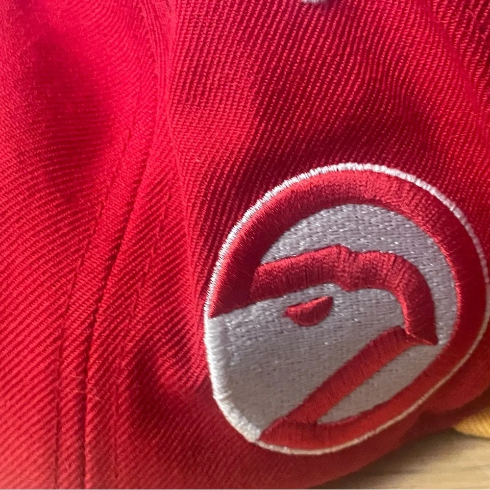 Atlanta Hawks Red and Yellow Cap